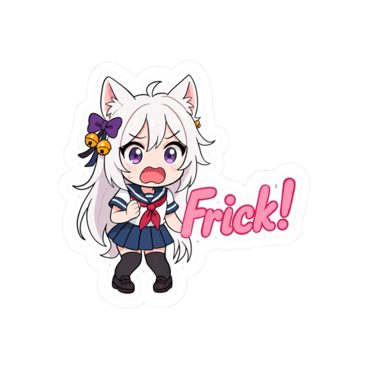 Filian Fullbody Chibi Design Sticker "Frick!" - alternate angle 3, merchandise
